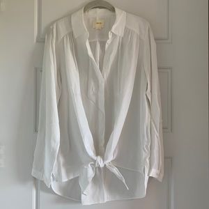 Anthropologie: Maeve White Button Down